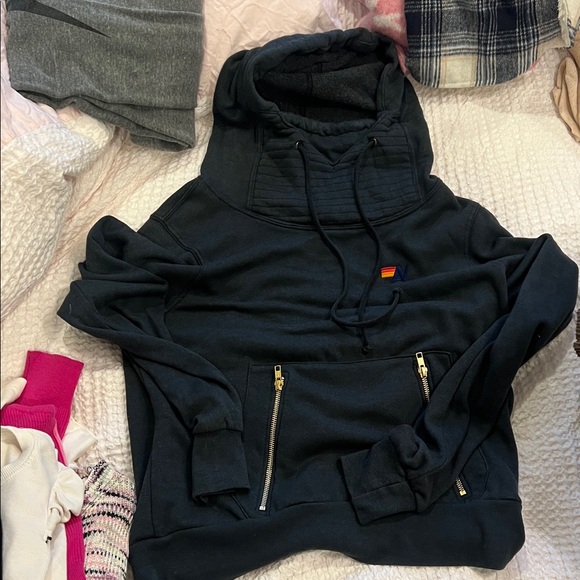 Aviator Nation Tops - Aviator Nation Black Ninja Hoodie Small EUC